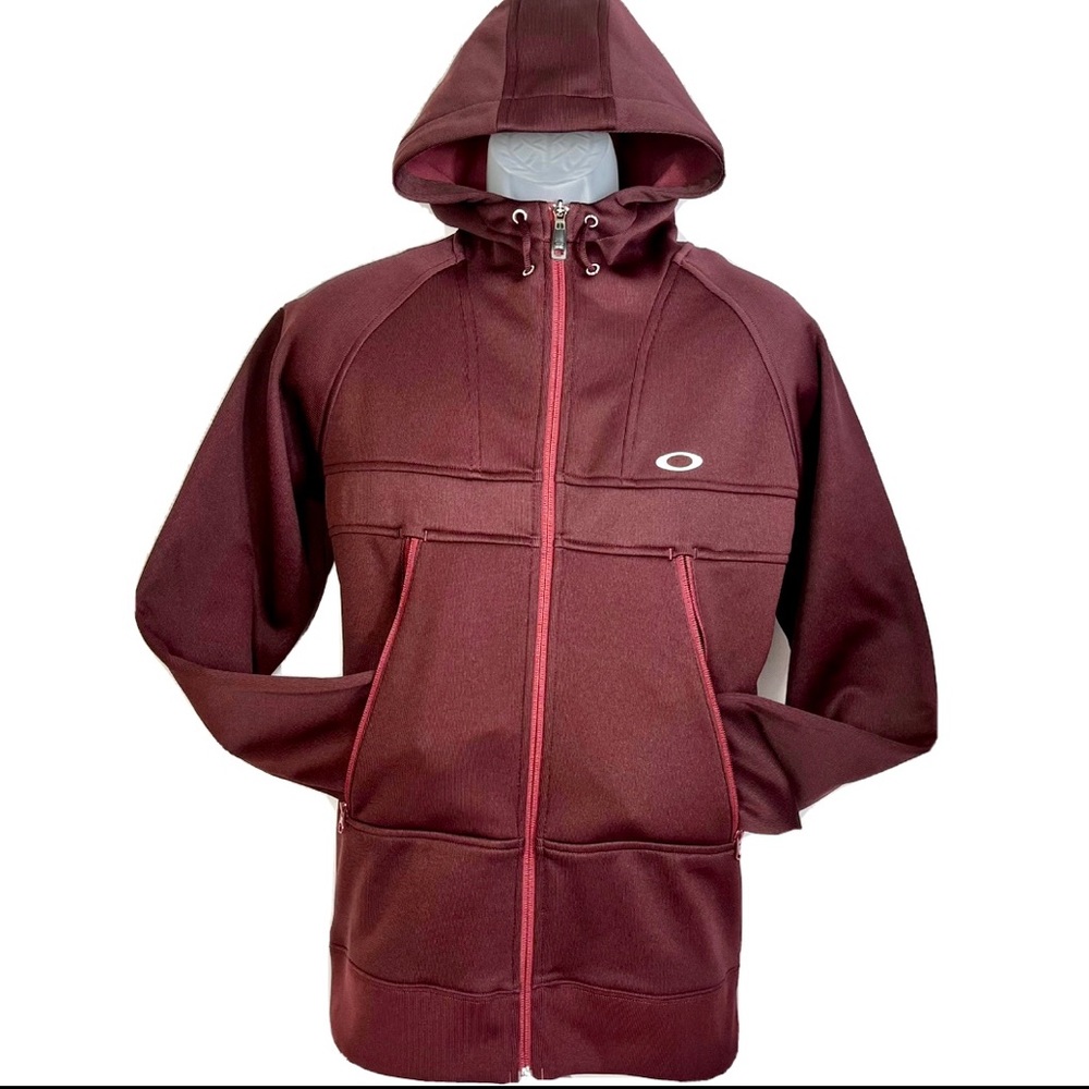 Oakley Foundational Hooded Zip Jacket Maroon Men’s Small‎